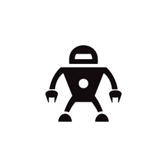 Robotics icon. Chat bot, customer service symbol for web and mobile UI design.