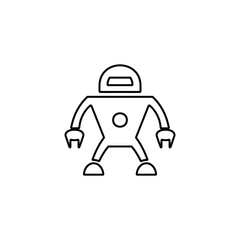 Robotics icon. Chat bot, customer service symbol for web and mobile UI design.