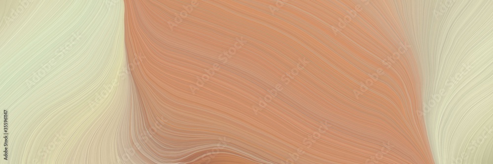 Aufkleber soft abstract artistic waves graphic with curvy background design with dark salmon, pastel gray and 