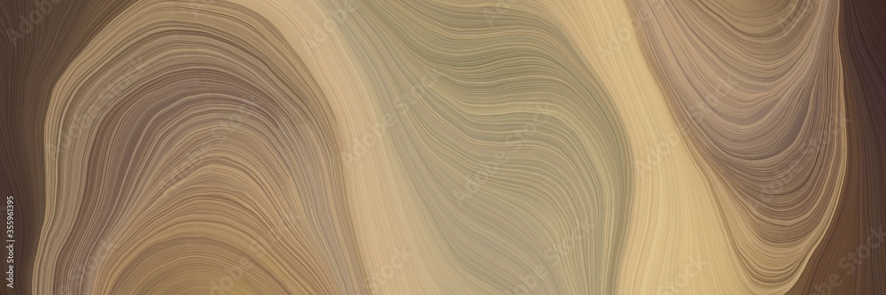 Poster soft artistic art design graphic with curvy background design with gray gray, old mauve and burly wood color