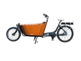 Fototapeta na wymiar Special delivery carrier bicycle for cargo transportation