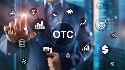 Over The Counter. OTC. Trading Stock Market concept.