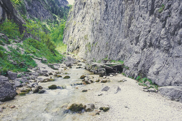 Power of the water in the Höllentalklamm below the Zugspitze
