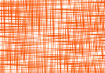 Diseño estampado en rayas naranjas  verticales y horizontales sobre fondo blanco