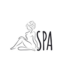 Beautiful female SPA  logo design. Suitable for spa, massage, salon, and cosmetic. Vector illustration for banner, web page, flayer, advertising