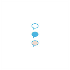 bubble chat conversation icon flat vector logo design trendy