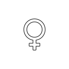 Female gender sign icon. Vector Illustration