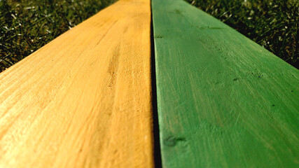 Deski kolor Żółty Zielony © Pretoid