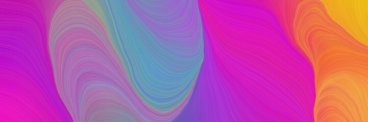 colorful vibrant background graphic with modern soft swirl waves background design with medium orchid, coral and medium violet red color