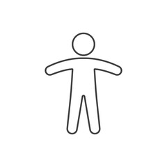 Boy silhouette icon. Vector Illustration