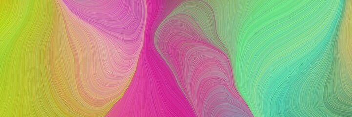 colorful vibrant artistic art design graphic with abstract waves illustration with rosy brown, mulberry  and yellow green color