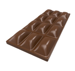 Tablet chocolate on a white background - 3D Rendering