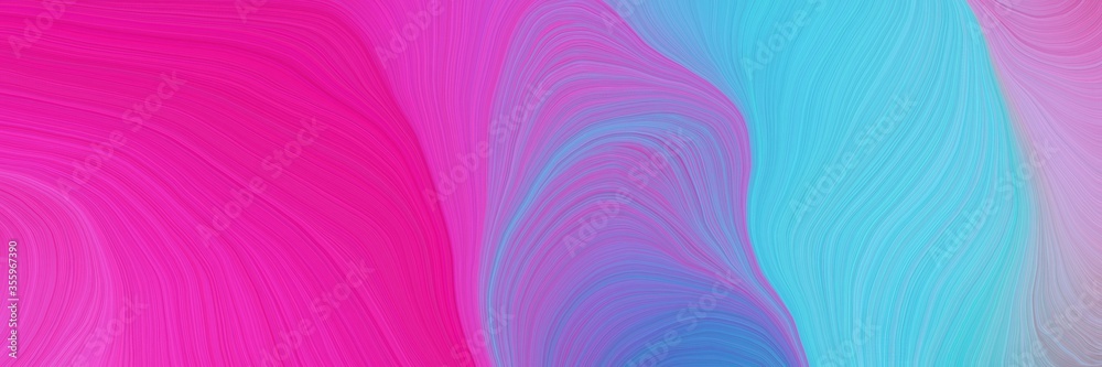 Poster colorful vibrant abstract artistic waves graphic with modern curvy waves background design with deep