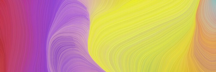 colorful vibrant creative waves graphic with modern soft curvy waves background design with pastel orange, medium orchid and mulberry  color