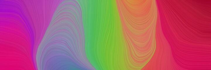 colorful vibrant background graphic with modern curvy waves background illustration with moderate pink, moderate green and crimson color