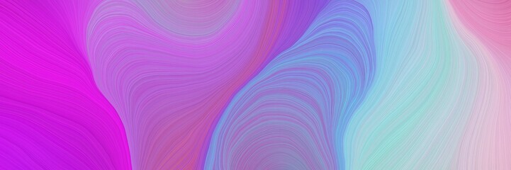 Fototapeta premium colorful vibrant abstract artistic waves graphic with abstract waves illustration with medium purple, medium orchid and light steel blue color
