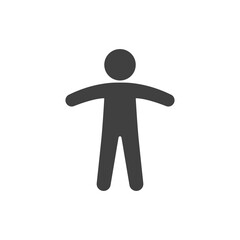 Boy silhouette icon. Vector Illustration