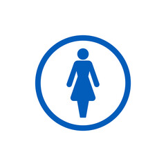 Female silhouette icon. Woman toilet symbol modern simple vector icon for website design, mobile app, ui. Vector Illustration