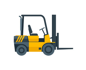 Lift truck icon (cartoon illustration) - warehouse loader equipment