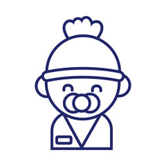 little baby kawaii line style