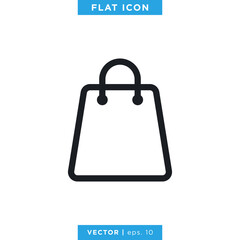 Shopping bag icon vector design template