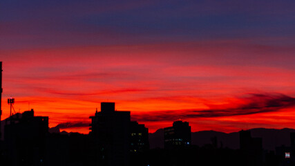 Fototapeta premium sunset over the city
