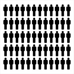 people population icon eps 10, human population vector template