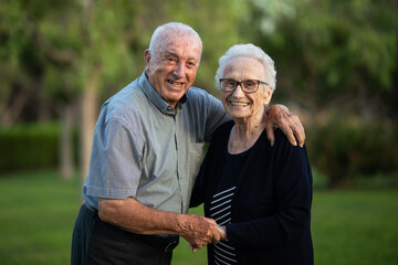 Elderly couple at the park