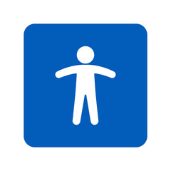 Boy toilet icon isolated on white background. WC sign symbol modern simple vector icon for website design, mobile app, ui. Vector Illustration