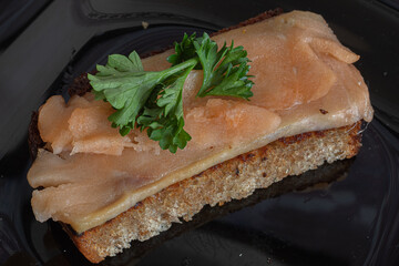 Salmon and bread