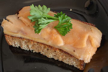 Salmon and bread