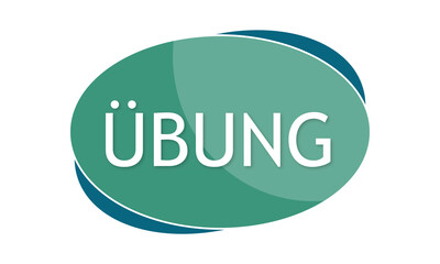 Übung - text written in green blue shape