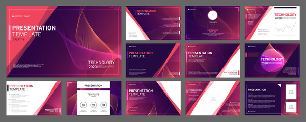 Business presentation templates set. use in presentation, flyer and leaflet, corporate report, marketing, advertising, annual report, banner, annual report brochure, company profile. - obrazy, fototapety, plakaty
