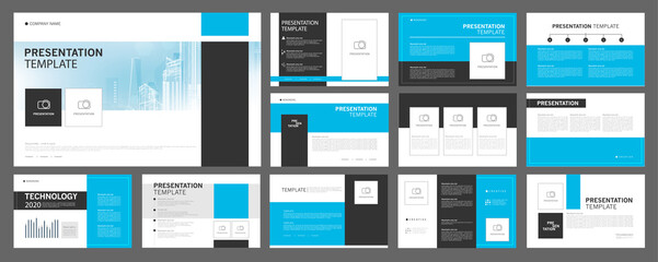 Business presentation templates set. use in presentation, flyer and leaflet, corporate report, marketing, advertising, annual report, banner, annual report brochure, company profile.