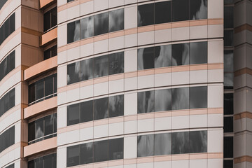 Fototapeta premium Wellington Business Building Closed up; Black and Golden color