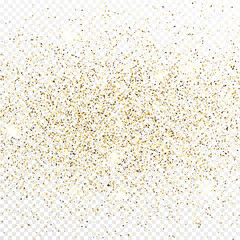 Gold glitter celebratory confetti background