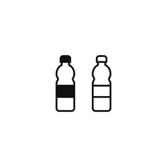 Plastic bottle icon vector. Water bottle sign