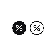 Percentage icon vector. Discount sign