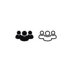 People icon vector. Group sign, team symbol.