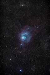 M8_Lagoon Nebula, captured in Australia. Space background with stars. 