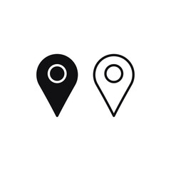Location icon vector. Map pin sign