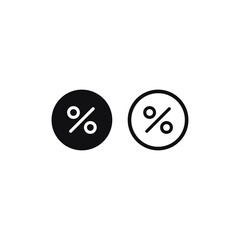 Percentage icon vector. Discount sign