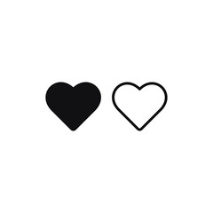 Heart icon vector. Love sign