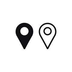 Location pin icon vector. Map pin sign