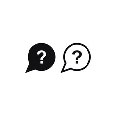 Question mark icon vector. Help sign, FAQ symbol
