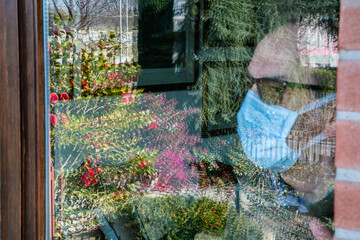 Men in isolation at home for virus outbreak.