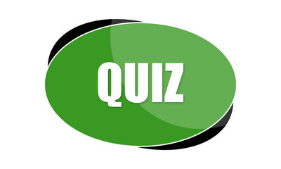 Quiz - text written in green shape