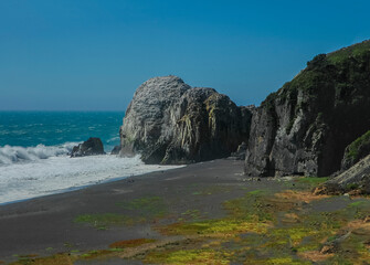 Costa Maule playa oceano Pacifico sexta y septima Region  De Chile Sudamerica