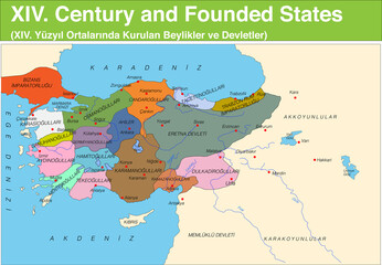 XIV. Mid Century established in Turkey - the Ottoman dynasty and States