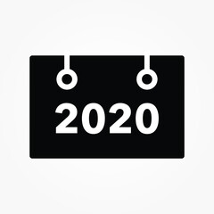 Obraz na płótnie Canvas 2020 template icon, date template icon